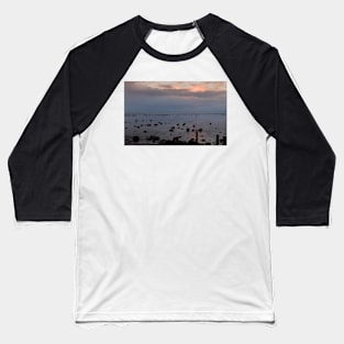 Rocks and sea breakers off the Frisian coast, Netherlands Baseball T-Shirt